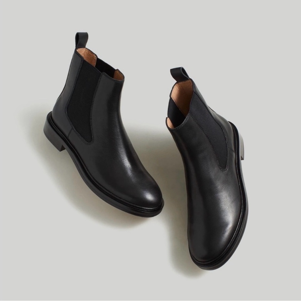 Madewell Black Leather Ankle Booties